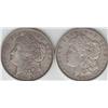 Image 1 : 2 $1 MORGAN SILVER DOLLARS 1921
