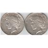 Image 1 : 2 PEACE SILVER DOLLARS 1934 D & 1923