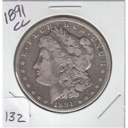 1891 CARSON CITY $1 SILVER MORGAN