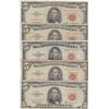 Image 1 : GROUP OF 4 $5 RED SEAL NOTES 1963