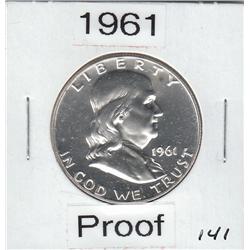 1961 PROOF FRANKLIN HALF