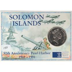 $1 SOLOMON ISLAND PERAL HARBOR ROYAL MINT