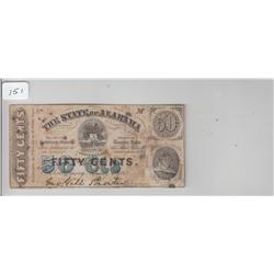50 CENT ALABAMA FRACTIONAL 1863 CSA