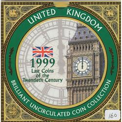 UNITED KINGDOM 1999 BU UNC COIN SET W/ 2 POUND COIN!