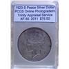 Image 1 : 1923-S Silver Peace Dollar  XF-55 PCGS w/Appraisal