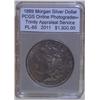 1889 Morgan Silver Dollar PCGS PL-65 w/Appraisal