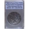 1925-S Silver Peace Dollar  MS-65 PCGS w/Appraisal