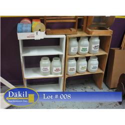 RAFFLE COUPONS/TICKETS, TICKET DISPENSER, & TICKET BUCKETS & SHELVES