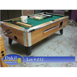 VALLEY COIN OPERATED POOL TABLE
