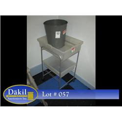 TRASH CAN & CASTERED CART