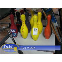 BOWLING PINS & GOLF CLUBS (X12)