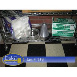 PLASTIC KNIVES, CARRY OUT, STRAINERS