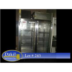 MCCALL MOD: 4045-F 2DR GLASS DOOR STAINLSS STEEL FREEZER