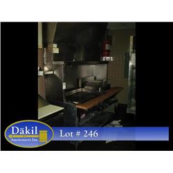 EQUIPMENT STAND W BUILT IN VENT HOOD & FIRE SYSTEM (X2)