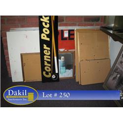 PLEXIGLASS SIGNS, & PEGBOARD