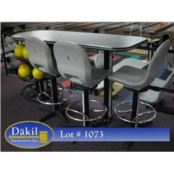 QUEST BAR HEIGHT BALL HOLDER TABLE W 2 BAR CHAIRS