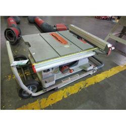 Ridgid table saw w/ Ridgid 2 wheel work stand