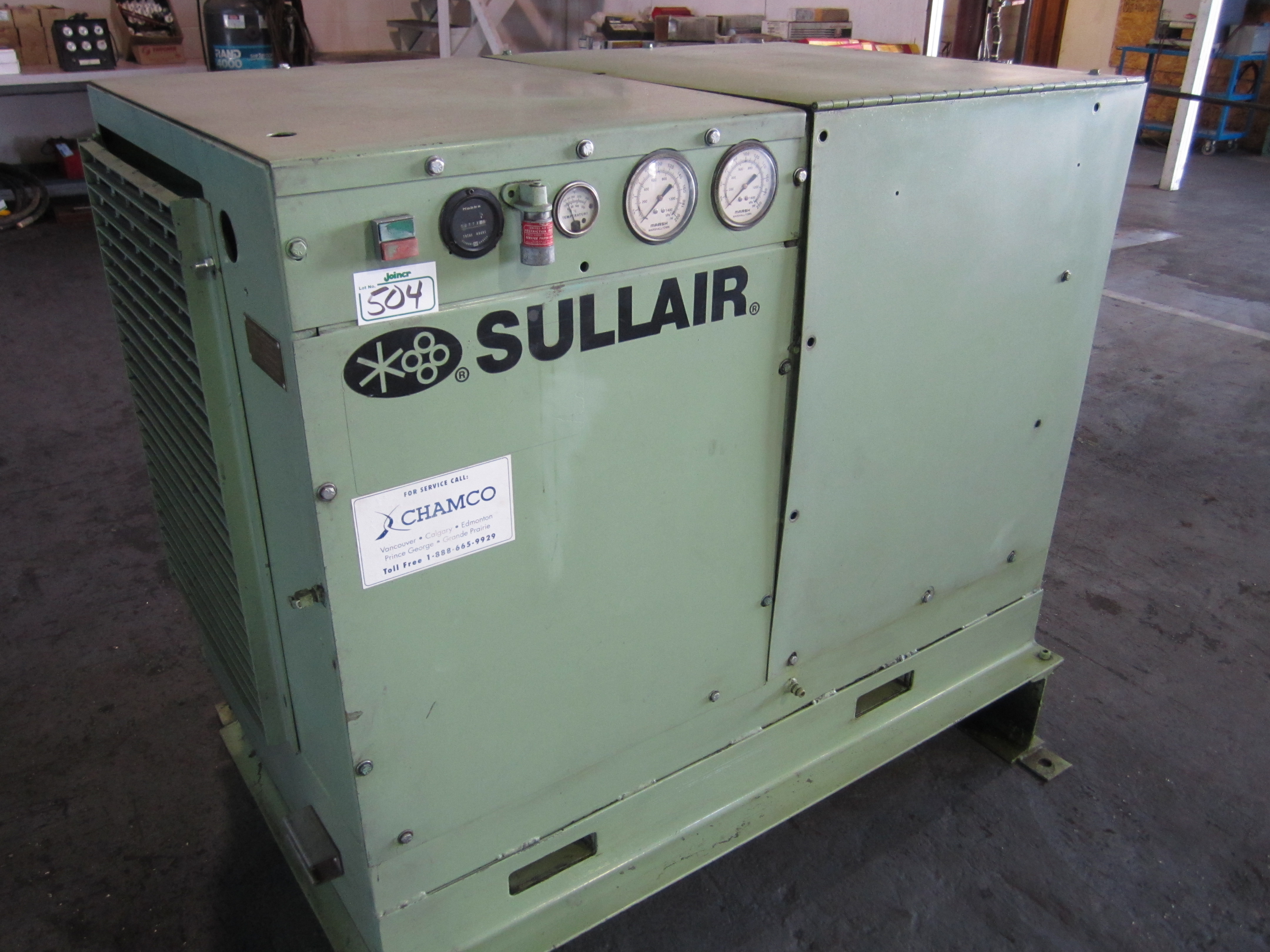 Sullair screw compressor, model 10-40L, 230/460V/3 ph