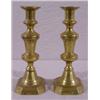 Image 1 : Pair Push-Up Candlesticks, Ca. 1820