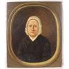 Image 1 : Miniature Folk Art Painting of Woman, Ca. 1840