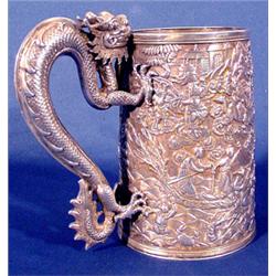 "Lee Ching" Silver Tankard, Ca. 1850