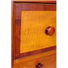 Image 2 : Tiger Maple & Cherry 4-Drawer Chest, Ca. 1840