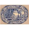 Image 1 : Blue Transferware Platter "Ancient Rome", Ca. 1840