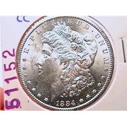 1884-CC Morgan Dollar MS62