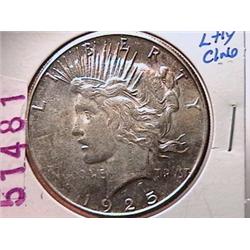 1925-S Peace Dollar AU50