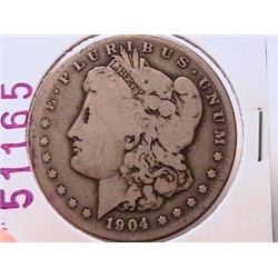 RARE DATE 1904-S Morgan Dollar VG8