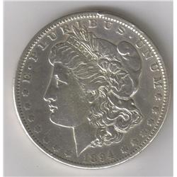 1894-O AU+ MORGAN SILVER DOLLAR