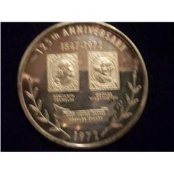 .999 One Troy Oz Fine Silver 1972 125th Annivesary $1 Coin