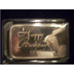.999 One Troy Oz Fine Silver "Happy Birthday" Silver Bar