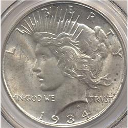 1934 PCGS MS-63 Silver Peace Dollar