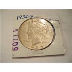 1934-S Silver Peace Dollar