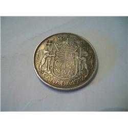 1942 Canada Silver 50 Cent Coin