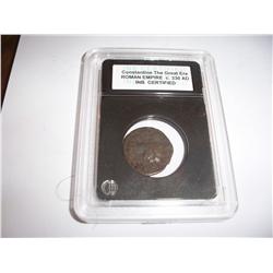 Ancient Coin "Constantine The Great" Era, 330 AD, Certified