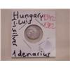 1342-82 Ancient Hungary Silver 1 Denarius Coin