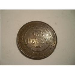 RARE 1916 Bronze Australian One Penny, Uncirculated