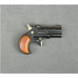 Davis Industries O/U Derringer Model D, .32  cal., 2-1/4” barrels, black finish, smooth  wood grips,