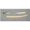 Image 1 : Mid-eastern Tulwar curved blade sword with  canvas covered scabbard, approx. 35” overall  and in ver