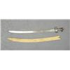 Image 2 : Mid-eastern Tulwar curved blade sword with  canvas covered scabbard, approx. 35” overall  and in ver