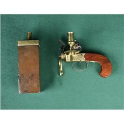 Lot of two misc. items including a nicely  accomplished flintlock powder tester in fine  condition a