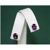 Image 2 : Amethyst Earrings approx. 2 carats set in  14kt yellow gold. Est. $50-$100.