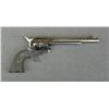Image 1 : Colt SAA revolver converted to .22 cal.,  7-1/2” barrel, blue finish, checkered hard  rubber grips, 