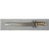 Image 1 : Classic well-worn Mexican short sword approx.  20” overall with an approx. 15” clip point  blade mar