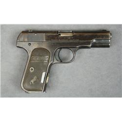 Colt Model 1903 semi-auto pistol, .32 cal.,  4” barrel, blue finish, checkered hard rubber  grips, #