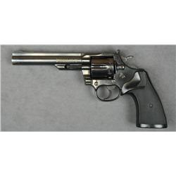 Colt Trooper MK III DA revolver, .22Magnum RF  cal., 6” barrel, blue finish, Pachmayr  checkered com