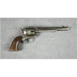 Colt SAA revolver, .44-40 cal., 7-1/2”  barrel, blue and case hardened finish, wood  grips, #129411.