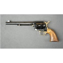 Cased Colt 125th Anniversary SAA revolver,  .45 cal., 7-1/2” barrel, blue finish with  gold accentin